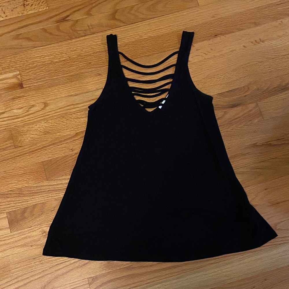 Socialite Black Strappy Tank Top